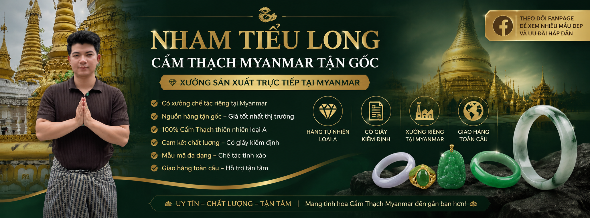 Nhạm Tiểu Long - Cẩm thạch Myanmar tận gốc, chế tác ngọc theo yêu cầu